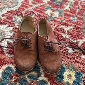 Janie and Jack brown suede leather dress shoes
